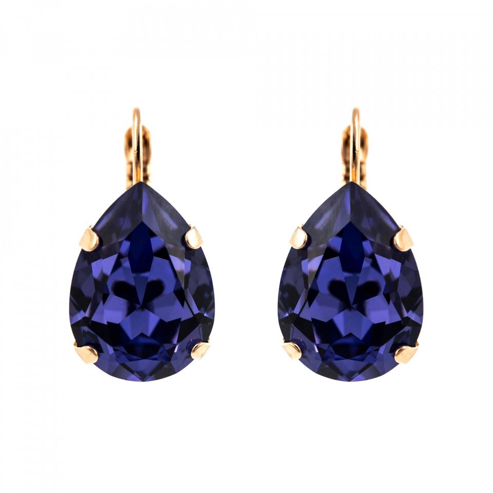 Cercei placati cu Aur roz de 24K, Cristale Swarovski, Romance by Roxannes - Mariana Jewellery, Mov 1098/5-539RG6