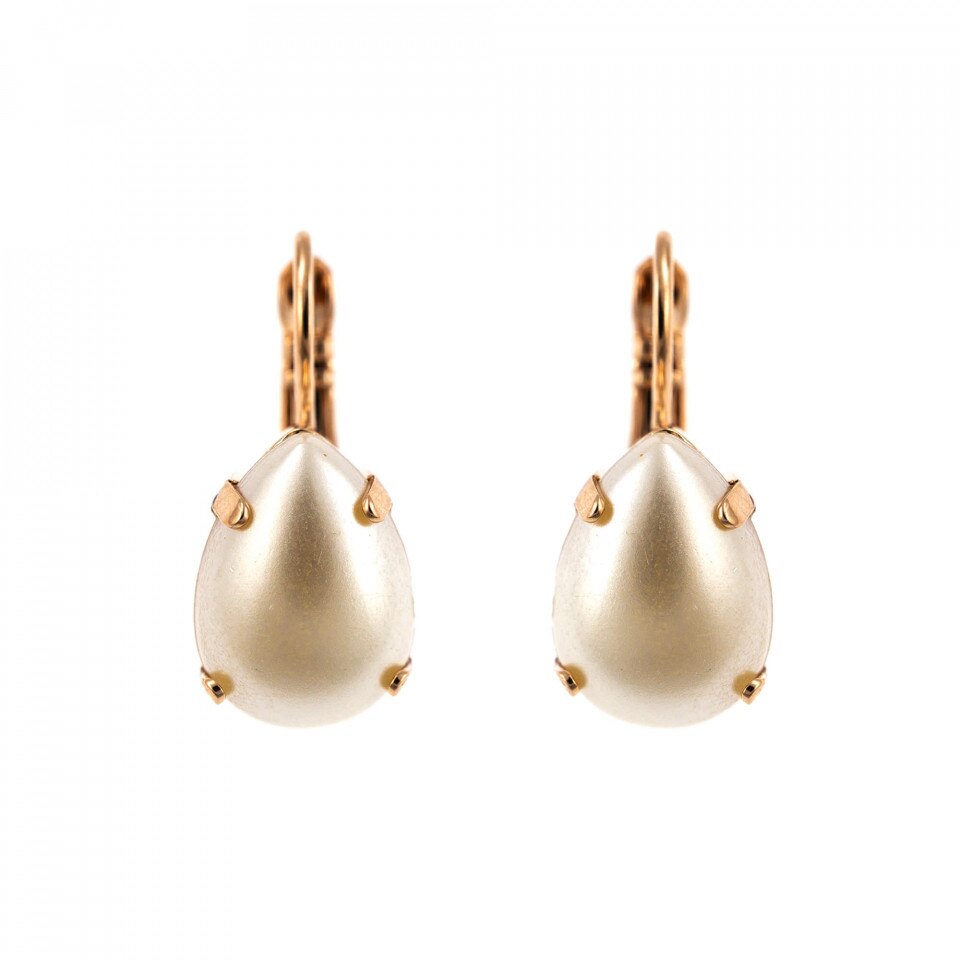 Cercei placati cu Aur roz de 24K, Cristale Swarovski, Romance by Roxannes - Mariana Jewellery, Alb 1032/1-139RG6