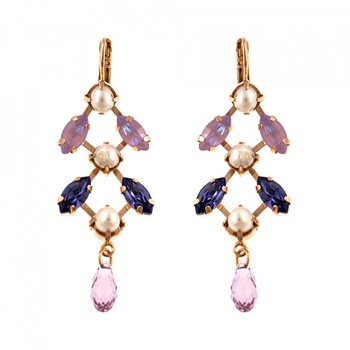 Cercei placati cu Aur roz de 24K, Cristale Swarovski, Romance by Roxannes - Mariana Jewellery, Multicolor 1105-139-10RG6 Cercei placati cu Aur roz de 24K, Cristale Swarovski, Romance by Roxannes - Mariana Jewellery, Multicolor 1105-139-10RG6