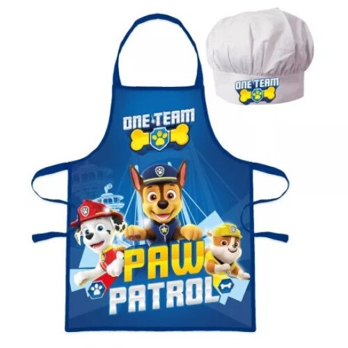Set bucatar copii, cu sort si boneta,Paw Patrol,3-8ani