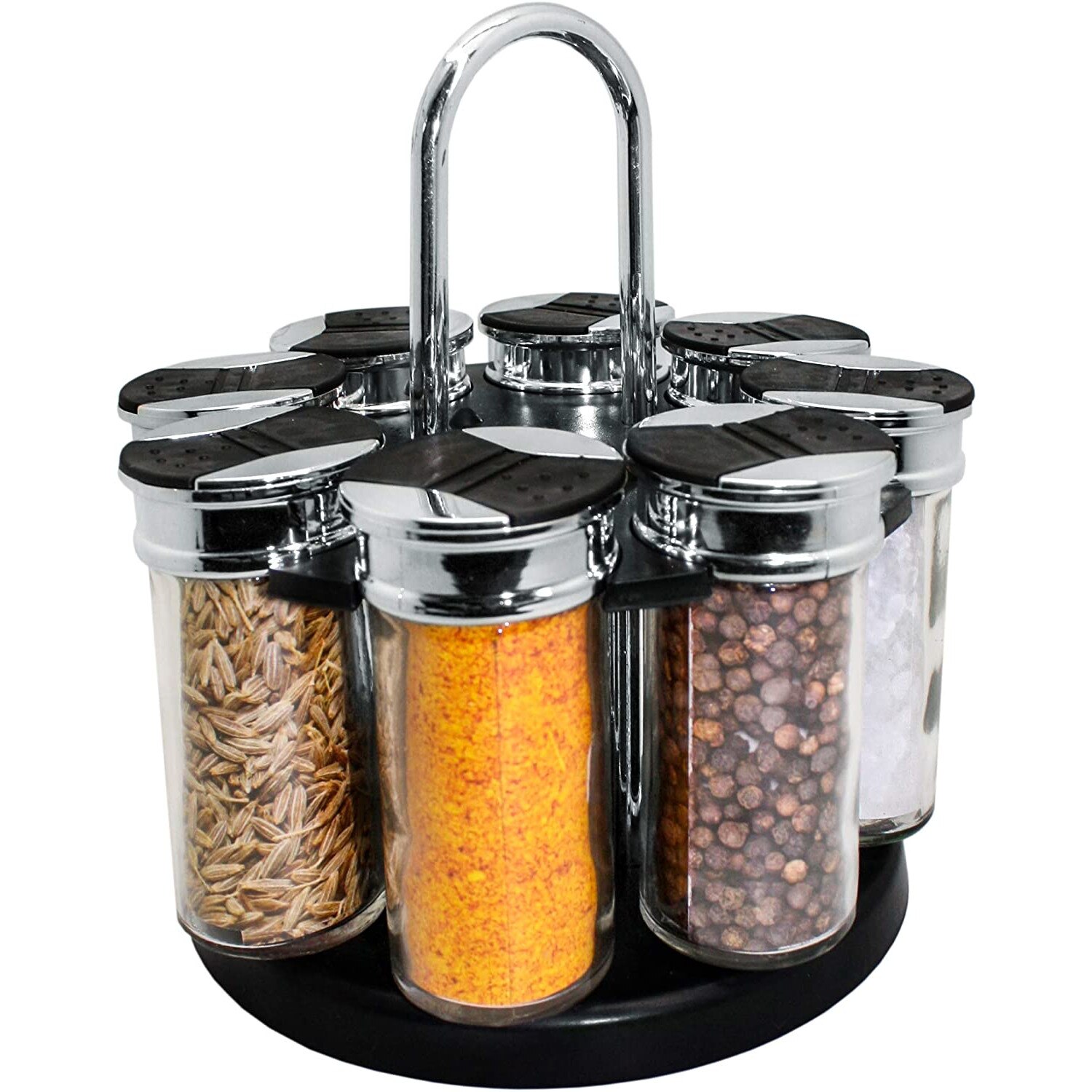 Carousel cu 8 recipiente transparente pentru condimente Vin Bouquet