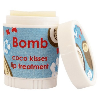 Balsam de buze tratament Coco Kisses, Bomb Cosmetics, 4.5 g Balsam de buze tratament Coco Kisses, Bomb Cosmetics, 4.5 g