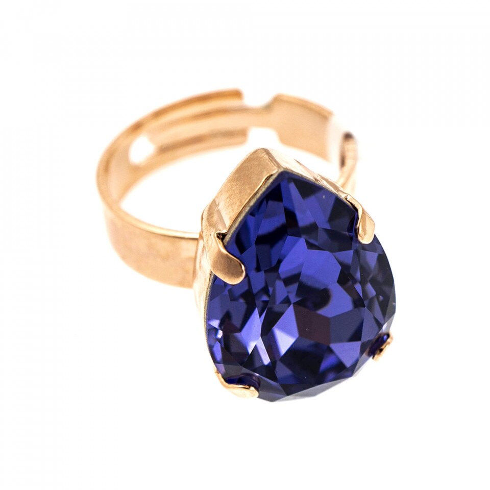 Inel placat cu Aur roz de 24K, Cristale Swarovski, Romance by Roxannes - Mariana Jewellery, Mov 7098/5-539RG