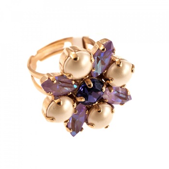 Inel placat cu Aur roz de 24K, Cristale Swarovski, Romance by Roxannes - Mariana Jewellery, Multicolor 7435/4-139-10RG Inel placat cu Aur roz de 24K, Cristale Swarovski, Romance by Roxannes - Mariana Jewellery, Multicolor 7435/4-139-10RG