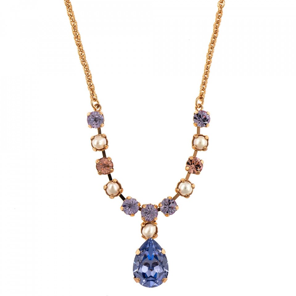 Colier placat cu Aur roz de 24K, Cristale Swarovski, Romance by Roxannes - Mariana Jewellery, Multicolor 3044/30-139-10RG