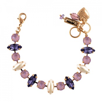 Bratara placata cu Aur roz de 24K, Cristale Swarovski, Romance by Roxannes - Mariana Jewellery, Mov 4143/1-139-10RG Bratara placata cu Aur roz de 24K, Cristale Swarovski, Romance by Roxannes - Mariana Jewellery, Mov 4143/1-139-10RG