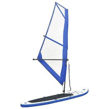 Set placa SUP cu vela, vidaXL, PVC, 330 x 72 x 10 cm, Albastru/Alb Set placa SUP cu vela, vidaXL, PVC, 330 x 72 x 10 cm, Albastru/Alb