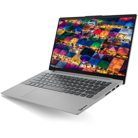 Laptop ultraportabil Lenovo IdeaPad 5 14ITL05 cu procesor Intel Core i3-1115G4 pana la 4.10 GHz, 14", Full HD, 8GB, 256GB SSD, Intel UHD Graphics, Free DOS, Platinum Grey
