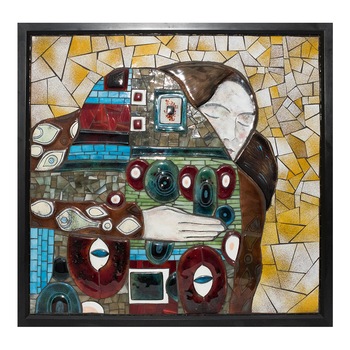 Tablou mozaic - Somnul, 55 x 45 cm, sticla fuzionata si mozaic Tablou mozaic - Somnul, 55 x 45 cm, sticla fuzionata si mozaic