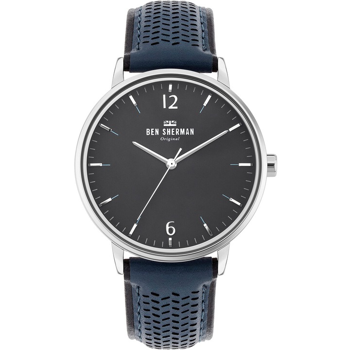 Ceas barbatesc Ben Sherman WB038U, Quartz, 41mm, 3ATM, Argintiu