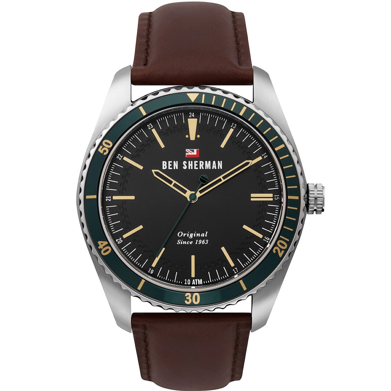 Ceas barbatesc Ben Sherman WBS114NT, Quartz, 45mm, 10ATM, Argintiu