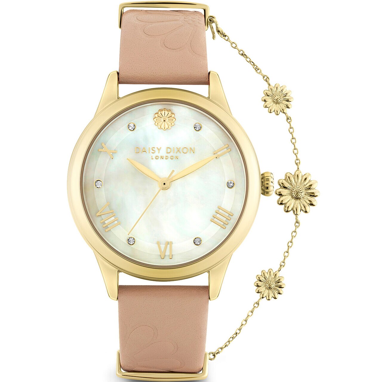 Ceas de dama Daisy Dixon DD104PG, Quartz, 34mm, 3ATM, Auriu