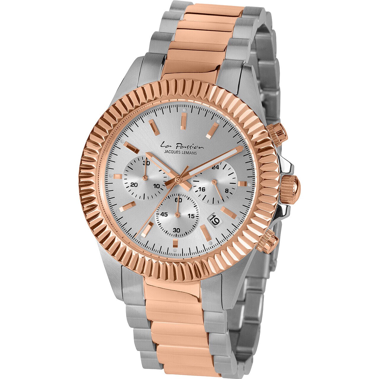 Ceas barbatesc Jacques Lemans LP-111H, Quartz, 42mm, 10ATM, Argintiu