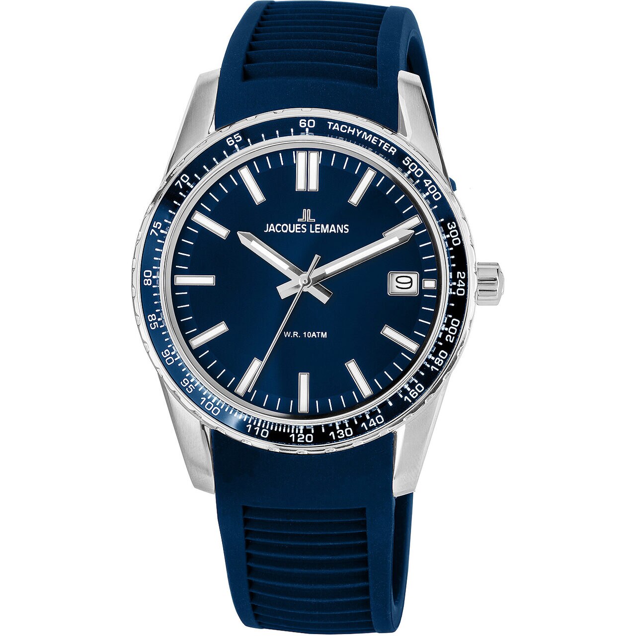 Ceas barbatesc Jacques Lemans 1-2060C, Quartz, 39mm, 10ATM, Argintiu