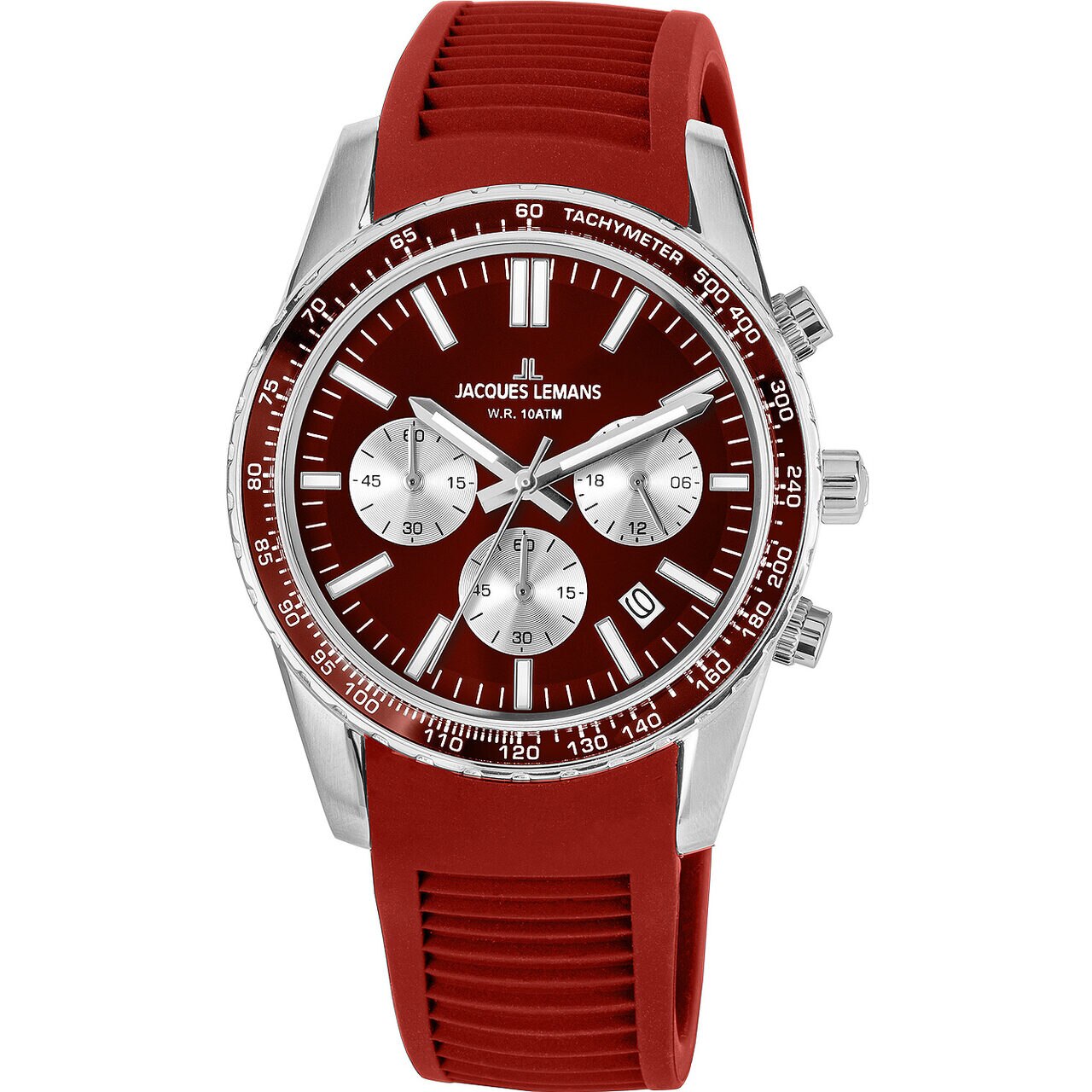 Ceas barbatesc Jacques Lemans 1-2059E, Quartz, 39mm, 10ATM, Argintiu