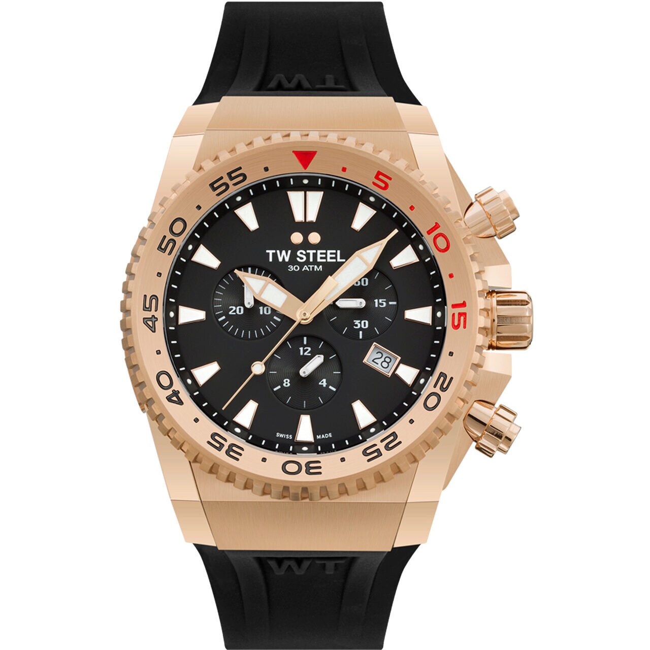 Ceas barbatesc Tw-Steel ACE403, Quartz, 44mm, 30ATM, Auriu
