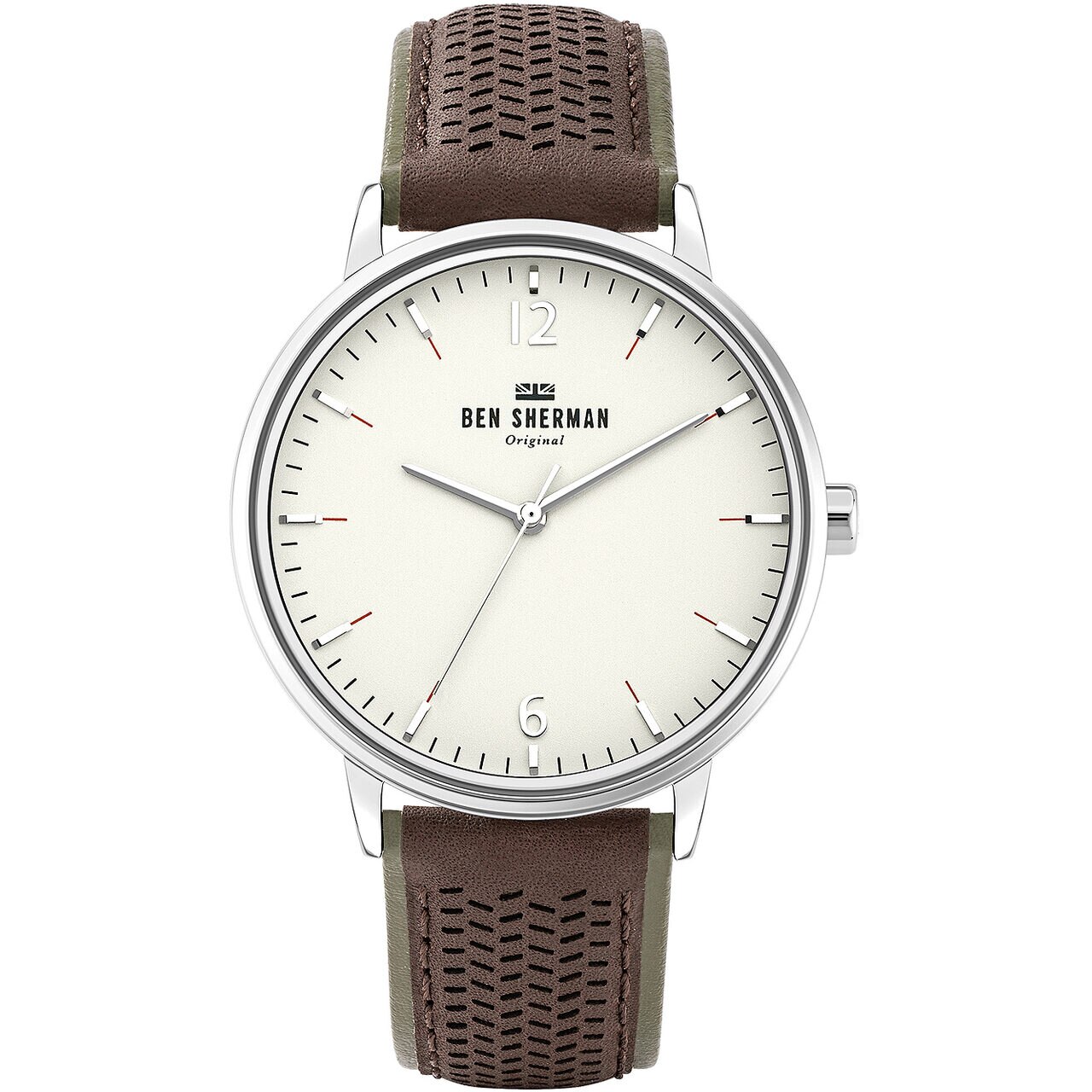 Ceas barbatesc Ben Sherman WB038T, Quartz, 41mm, 3ATM, Argintiu