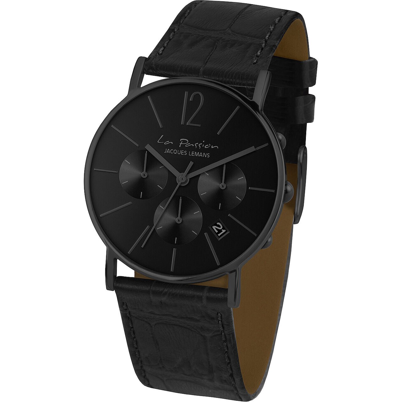 Ceas barbatesc Jacques Lemans LP-123Q, Quartz, 40mm, 5ATM, Negru