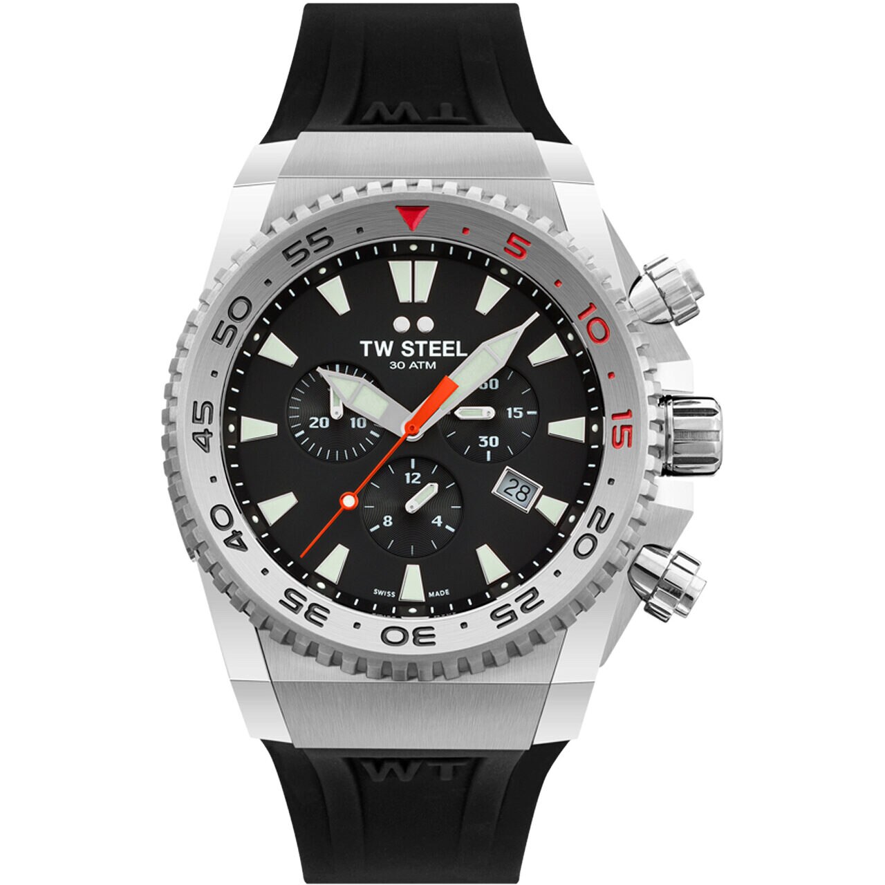 Ceas barbatesc Tw-Steel ACE400, Quartz, 44mm, 30ATM, Argintiu