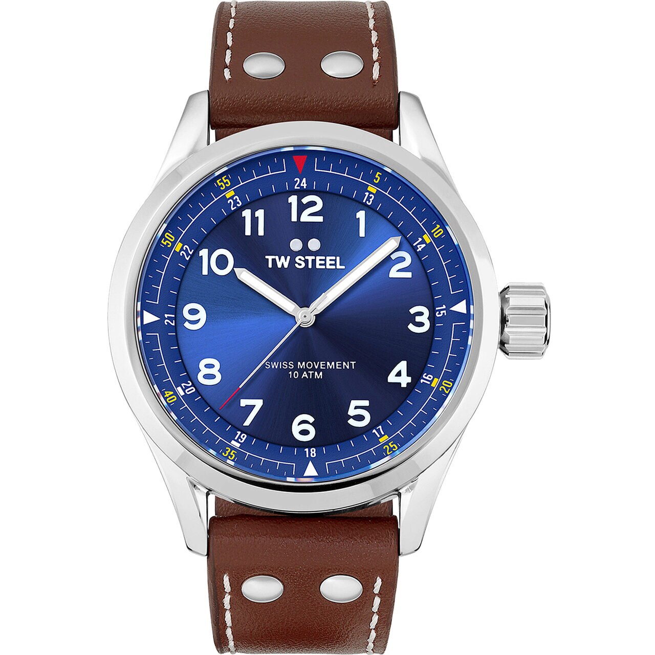 Ceas barbatesc Tw-Steel SVS102, Quartz, 45mm, 10ATM, Argintiu