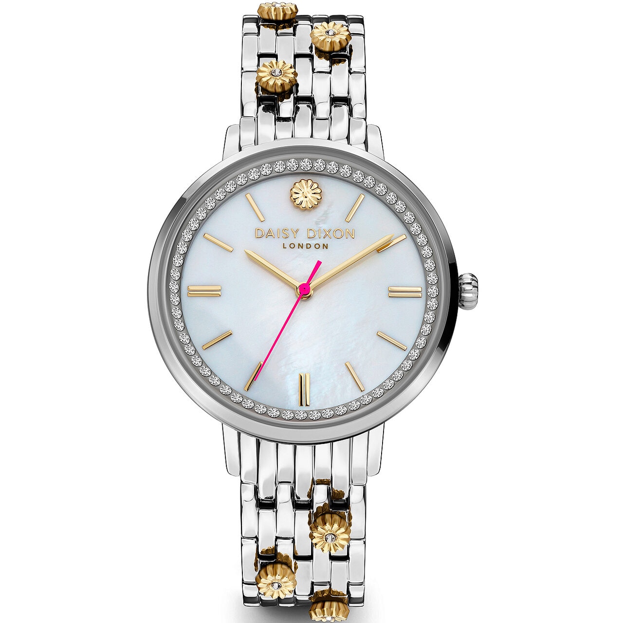 Ceas de dama Daisy Dixon DD158SM, Quartz, 38mm, 3ATM, Argintiu