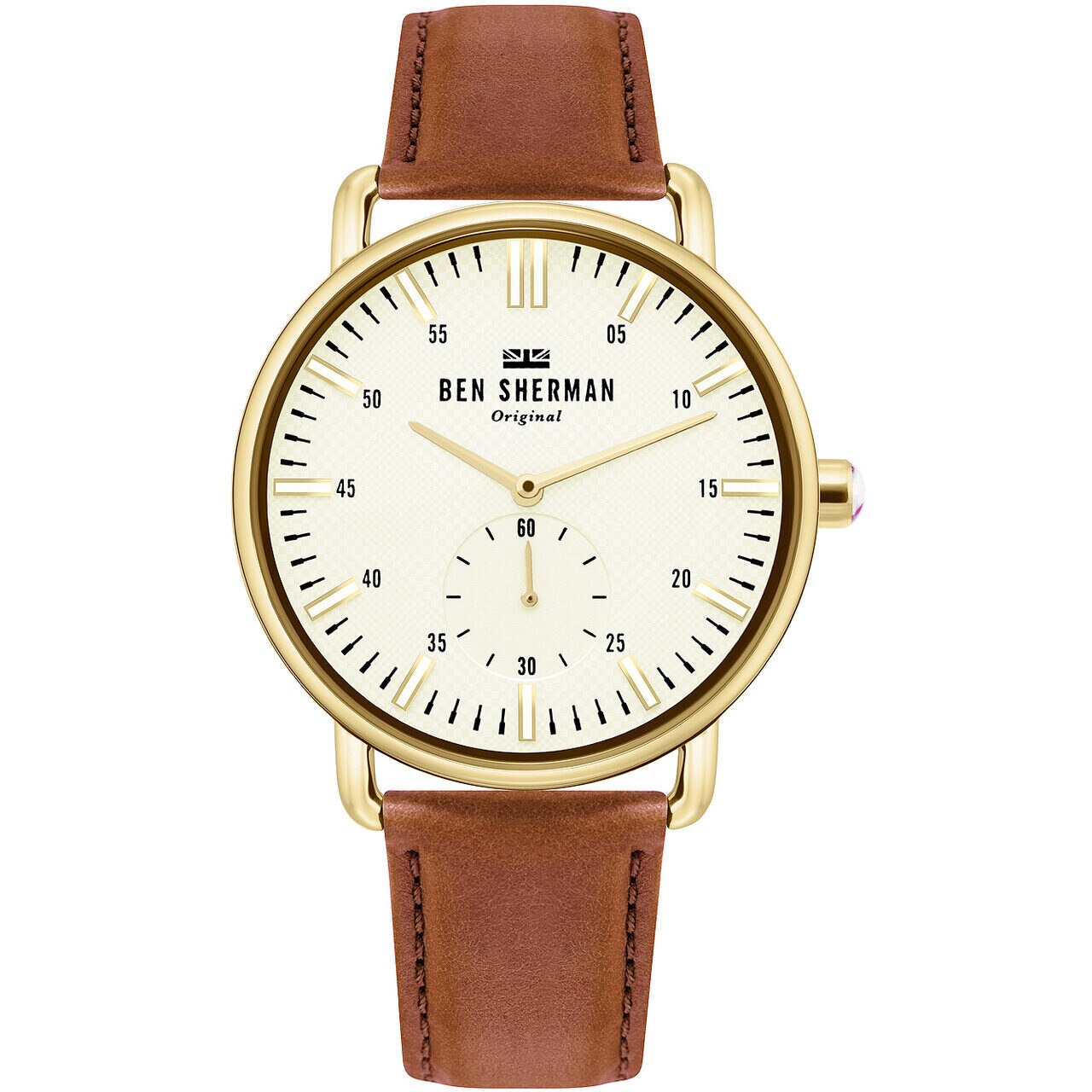 Ceas barbatesc Ben Sherman WB033TG, Quartz, 41mm, 3ATM, Auriu