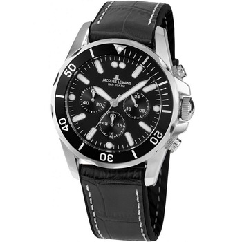 Ceas barbatesc Jacques Lemans 1-2091A, Quartz, 43mm, 20ATM, Argintiu Ceas barbatesc Jacques Lemans 1-2091A, Quartz, 43mm, 20ATM, Argintiu