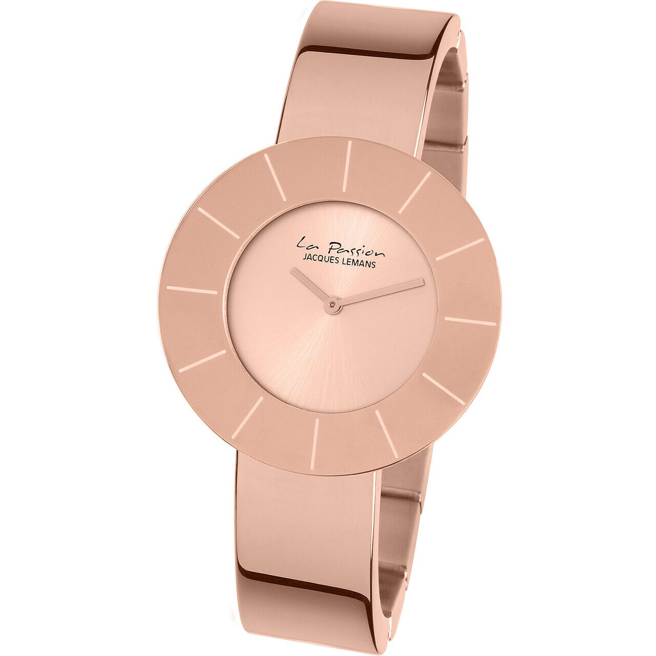 Ceas de dama Jacques Lemans LP-128B, Quartz, 37mm, 5ATM, Auriu