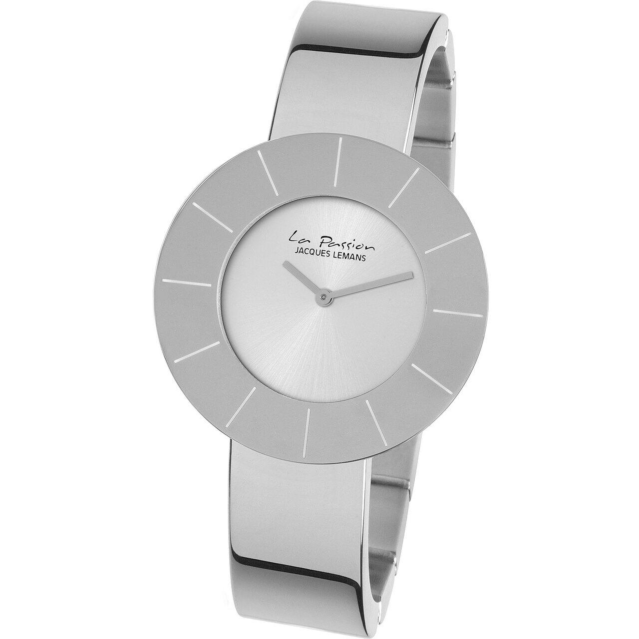 Ceas de dama Jacques Lemans LP-128A, Quartz, 37mm, 5ATM, Argintiu