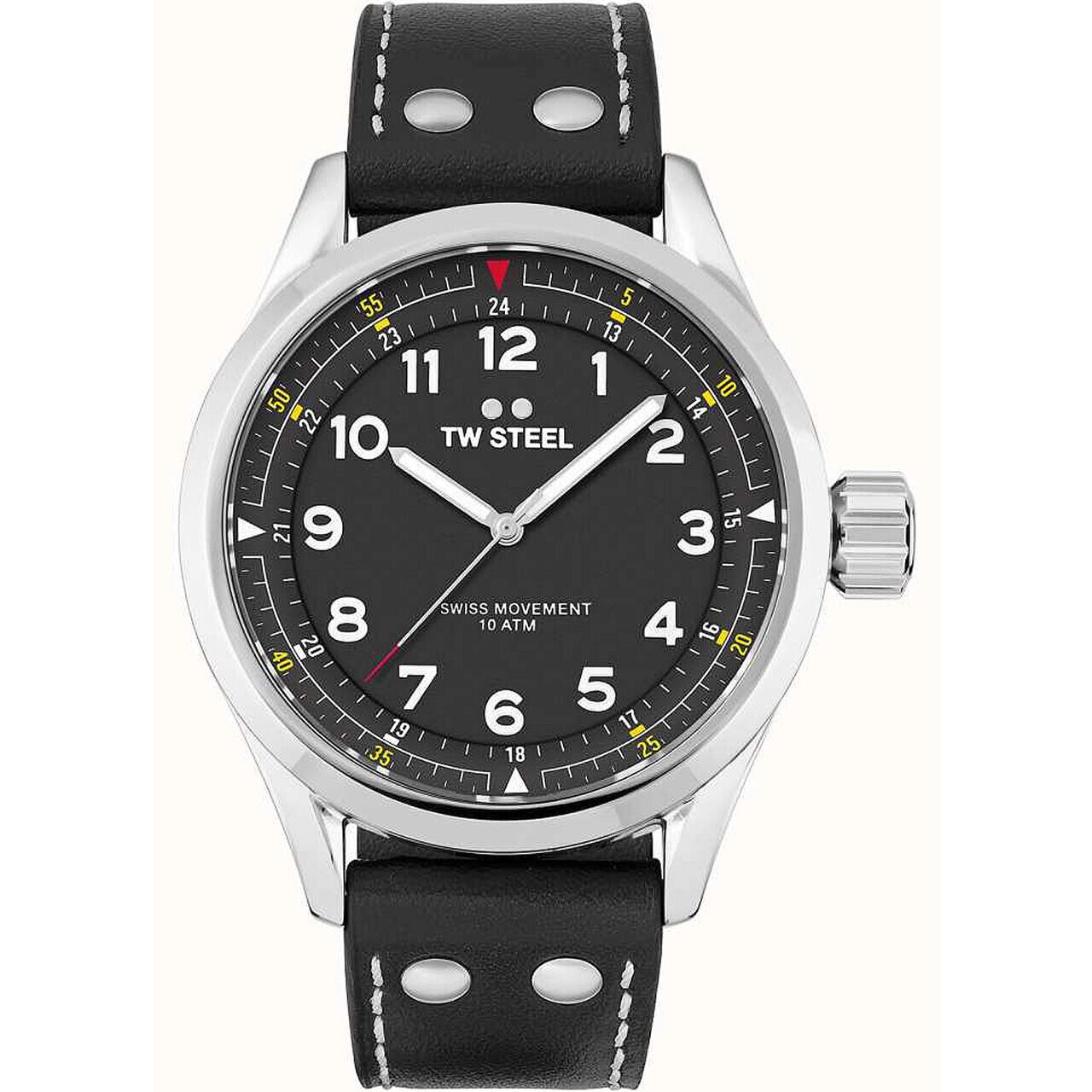 Ceas barbatesc Tw-Steel SVS103, Quartz, 45mm, 10ATM, Argintiu