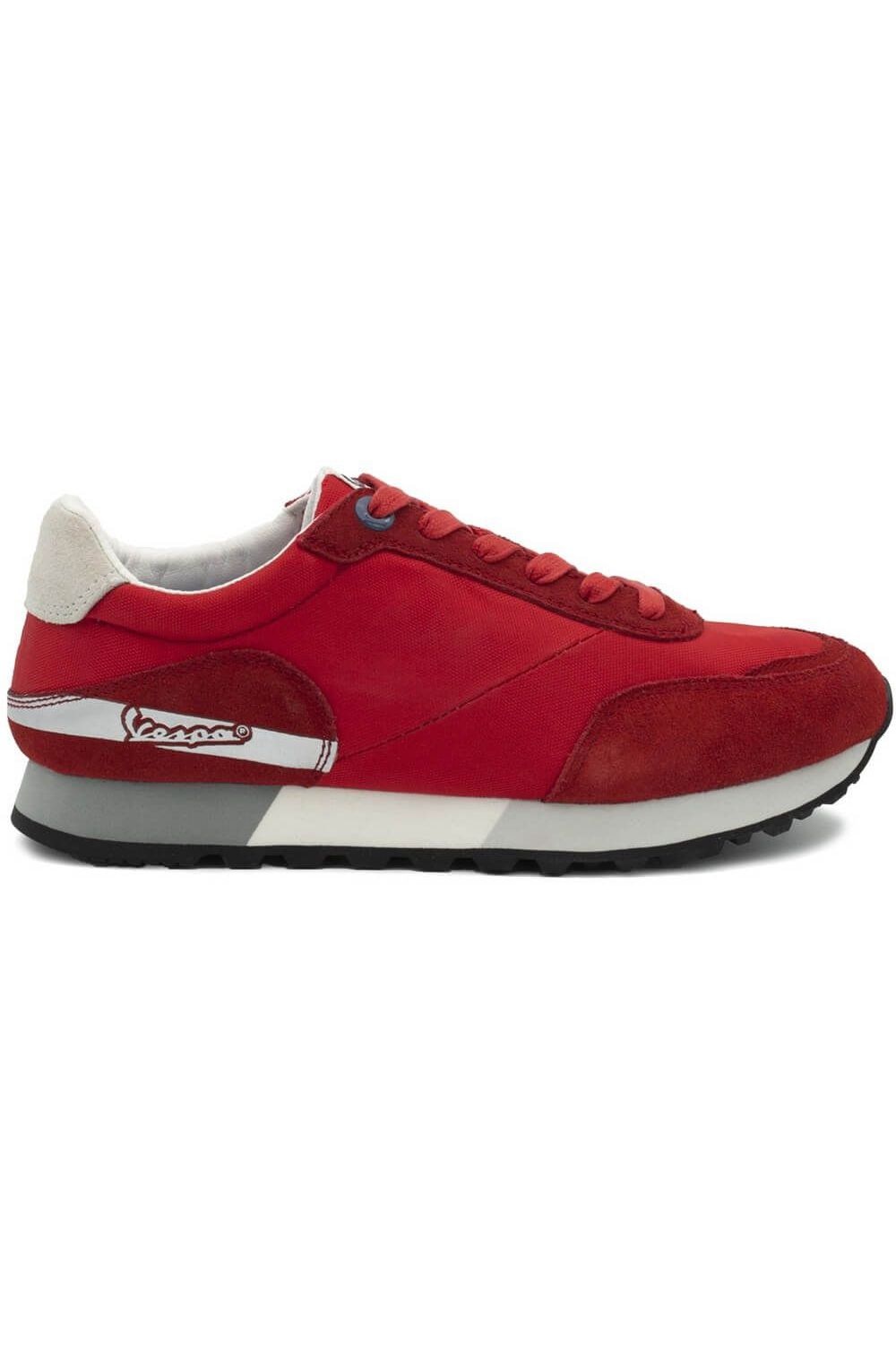 Pantofi barbati, Vespa Corsa(Nylon+Suede), Rosu, 44