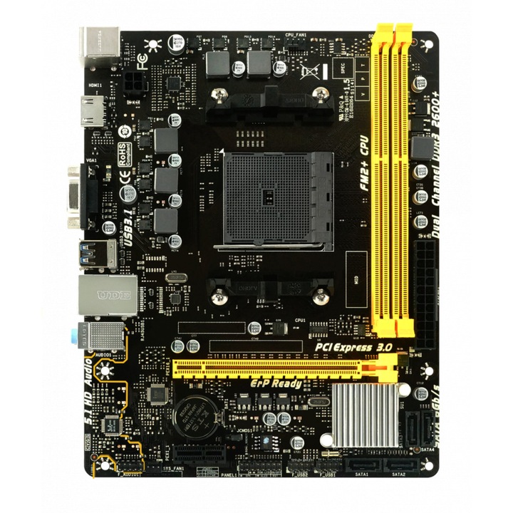 Дънна платка BIOSTAR A68MHE, AMD A68H, sock. FM2+, Ver 7.X