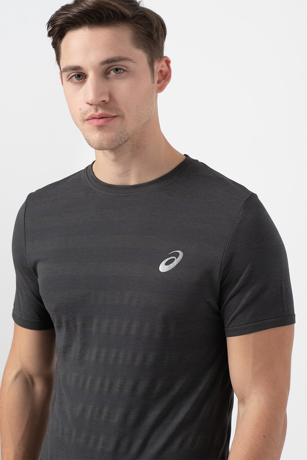 Asics, Tricou regular fit pentru fitness, Bleumarin, S