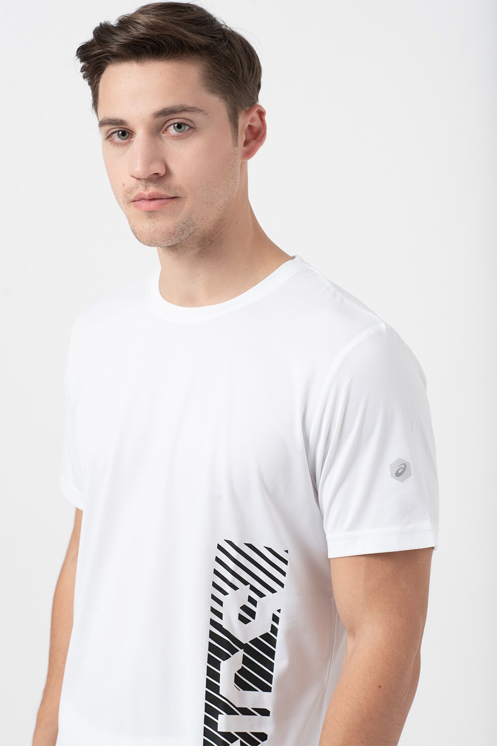 Asics, Tricou cu imprimeu logo Solution Dye GPX, Alb