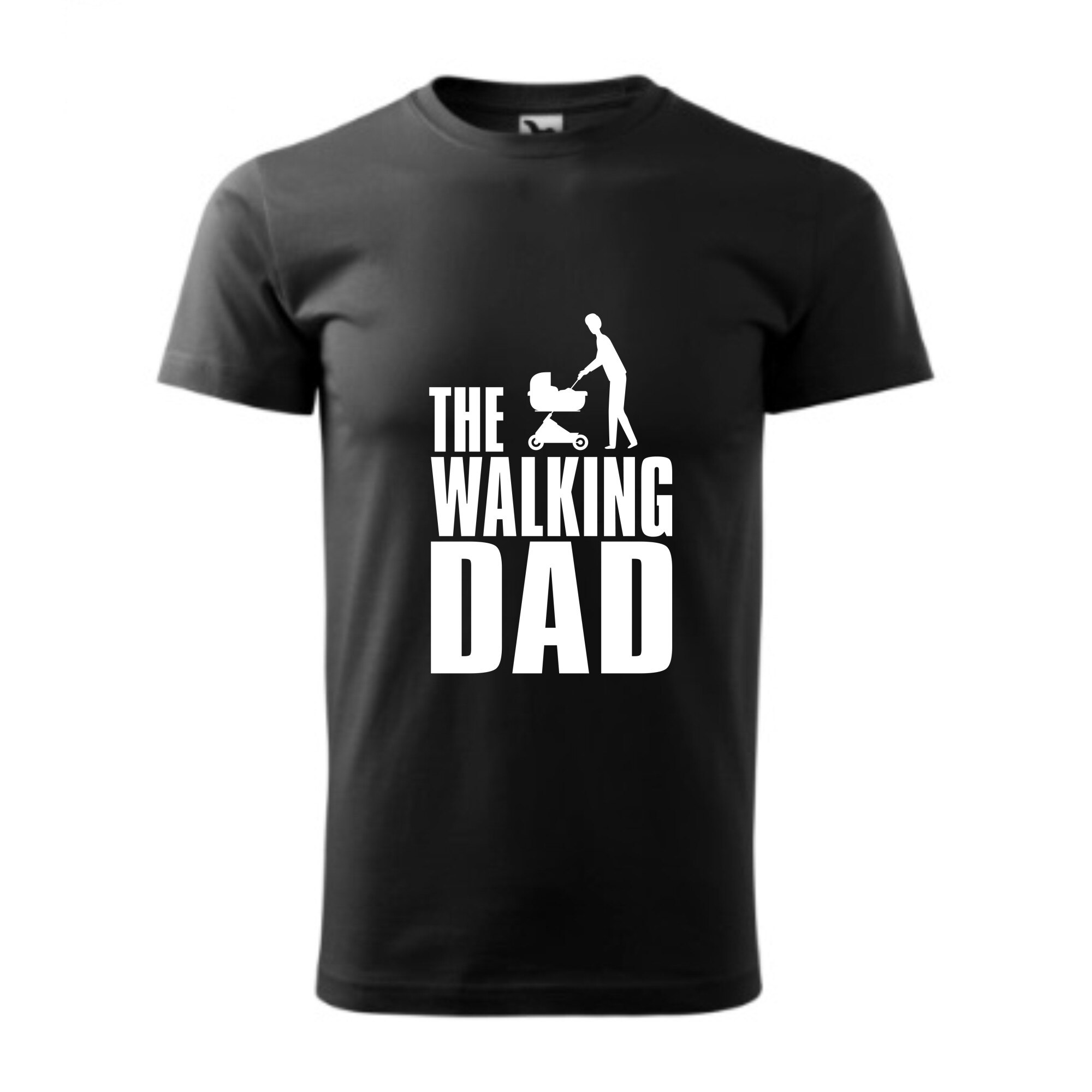 Tricou basic barbati personalizat, Adler, bumbac, negru S Tatal plimba caruciorul