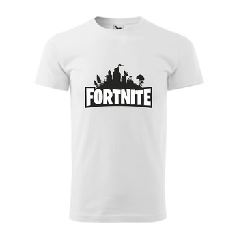 Tricou basic barbati personalizat, Adler, bumbac, alb L Fortnite