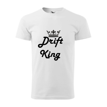 Tricou basic barbati personalizat, Adler, bumbac, alb XL Regele drifturilor