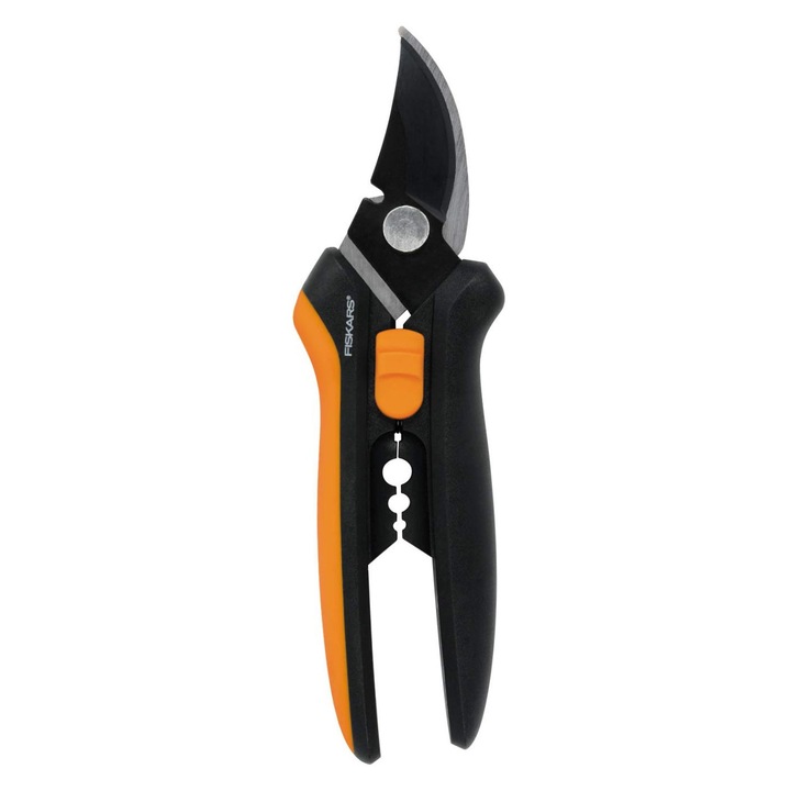 Foarfeca pentru flori Fiskars Solid SP14, lama otel, material maner plastic, 18,5 cm