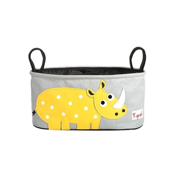 Organizator pentru carucior 3Sprouts, model Rhino, impermeabil, gri/galben Organizator pentru carucior 3Sprouts, model Rhino, impermeabil, gri/galben
