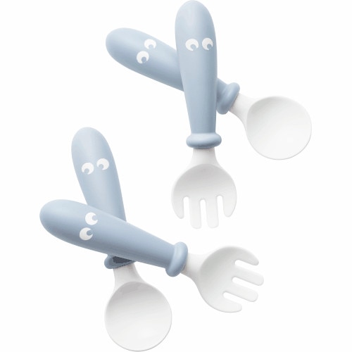 Set BabyBjorn Lingurite si Furculite pentru Bebelusi, Powder Blue