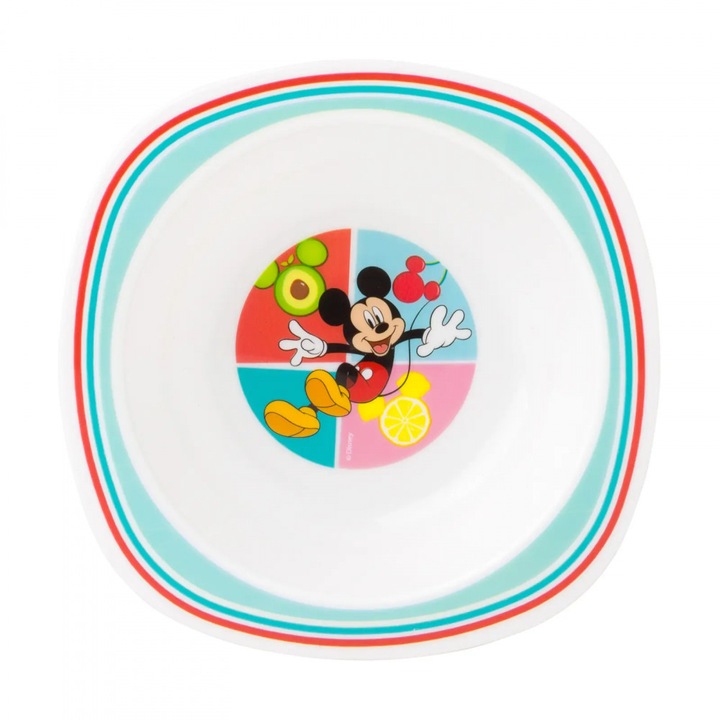 Disney Gyermek tányér, műanyag, mély, 165mm , Mickey Mause Everywhere / Miki egér mindenhol 35295