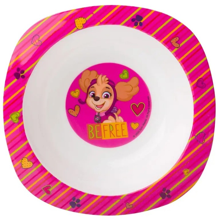 Disney Gyermek tányér, műanyag, mély, 165mm , Paw Girls / Mancs őrjárat Skye 35447