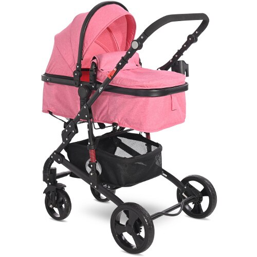 Carucior Lorelli Transformabil 3 in 1 Alba Classic, Candy Pink