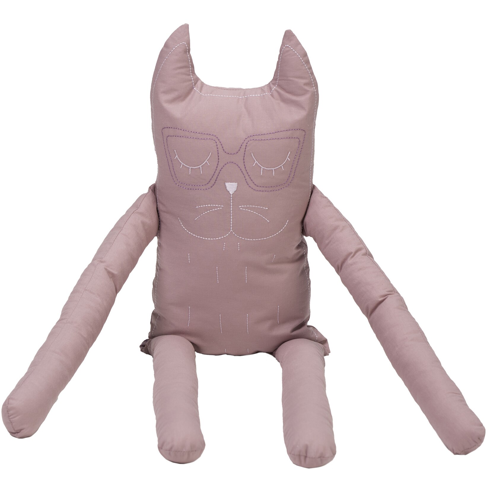 Perna in forma de pisica SomnArt, bumbac, umplutura lavanda, Roz