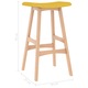 Set de 2 taburete de bar inalte, vidaXL, Tesatura, 44 x 27 x 70 cm, Galben