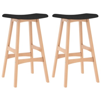 Set taburete de bar, 2 buc, negru, material textil 289393 44 x 27 x 70 cm Set taburete de bar, 2 buc, negru, material textil 289393 44 x 27 x 70 cm