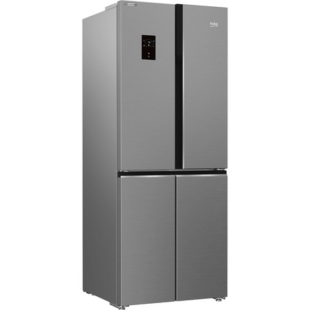 Side by side Beko GNE480E30ZXPN, 478 l, Clasa F, NeoFrost Dual Cooling, HarvestFresh, H 192 cm, Argintiu
