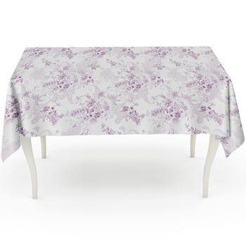 Fata de masa Purple Roses Aglika, 40x180cm, 50% bumbac / 50% poliester Fata de masa Purple Roses Aglika, 40x180cm, 50% bumbac / 50% poliester