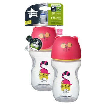 Cana de tranzitie Tommee Tippee cu cioc moale, 300 ml, 12 luni+, Rosu Cana de tranzitie Tommee Tippee cu cioc moale, 300 ml, 12 luni+, Rosu