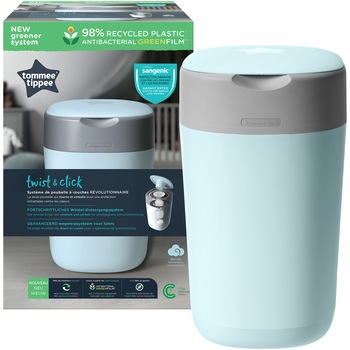 Cos pentru scutece Tommee Tippee Sangenic Twist and Click, Albastru/Gri Cos pentru scutece Tommee Tippee Sangenic Twist and Click, Albastru/Gri